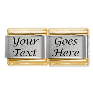 Dolceoro Custom 9mm Gold Edge Charm Links – Italian Style
