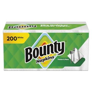 Bounty Quilted White Napkins – 200 Count, 1-Ply