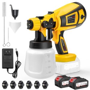 Cordless 650W Paint Sprayer Kit - 2 Batteries, 6 Nozzles