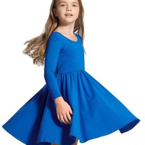 Stelle Long Sleeve Cotton Skater Dress for Girls | 10Y
