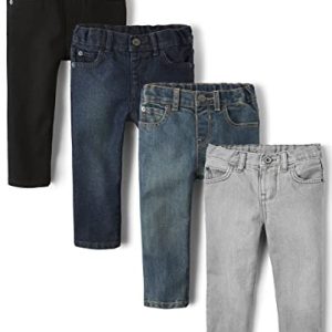 Toddler Boys’ Skinny Jeans 4-Pack – Multi-Color Basics