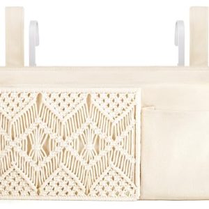 Mkono Boho Macrame Bedside Caddy & Organizer