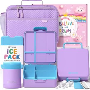 Fimibuke Kids Bento Box Set - Insulated, Thermos & Utensils