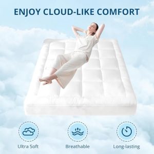YUGYVOB Queen Mattress Topper – Cooling & Extra Thick