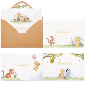Cute Bear Thank You Cards 50-Pack with Envelopes