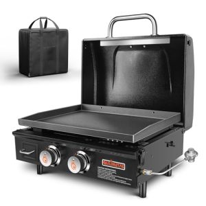 22” Tabletop Griddle with Hood & Carry Bag, 24K BTU