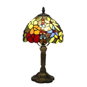 Tiffany Rose Stained Glass Lamp - 3 Color Temps LED