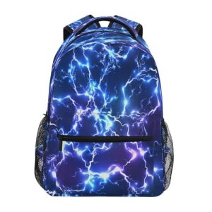 Kcldeci Starry Blue Lighting Kids School Backpack