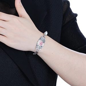 JFJEWER Women’s Custom Medical ID Bracelet – Style 7