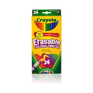 Crayola 24-Count Erasable Colored Pencils for Kids