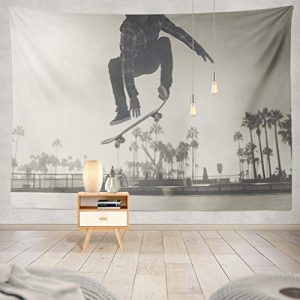 Skater Boy Skate Park Tapestry Wall Hanging (80×60 Inches)