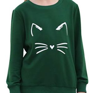 Girls' Cartoon Graphic Print Pullover Sweatshirt