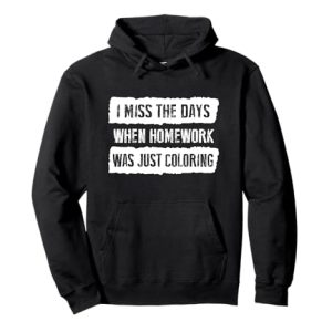 Funny “Homework” Pullover Hoodie for Teens