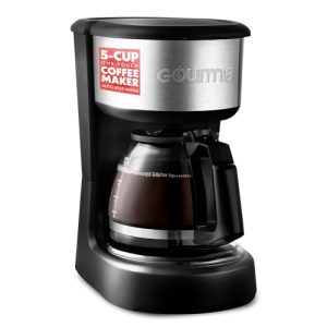 Gourmia 5-Cup Compact Drip Coffee Maker – Auto Keep-Warm