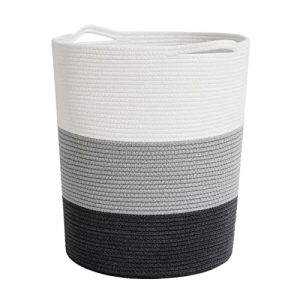 INDRESSME Tall Woven Laundry Basket – 65L Nursery Hamper