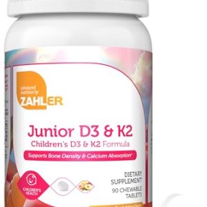 Zahler Junior Vitamin D3 + K2 Chewables - Kids Bone Health