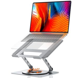 TECKNET 360° Rotating Ergonomic Laptop Stand (Silver)
