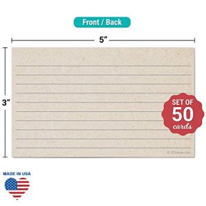 321Done Rustic Ruled Index Cards 3×5 – 50 Pack