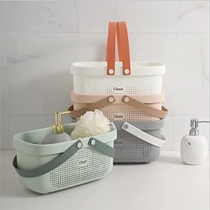 JiatuA Green Plastic Portable Storage Basket