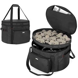 Samdew 19" Double-Layer Fire Pit Carry Bag for RV/Camping