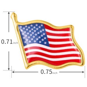 50-Pack American Flag Lapel Pins – Patriotic USA Badge
