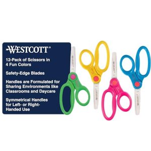 Westcott 5″ Kids Blunt Tip Scissors (12-Pack)