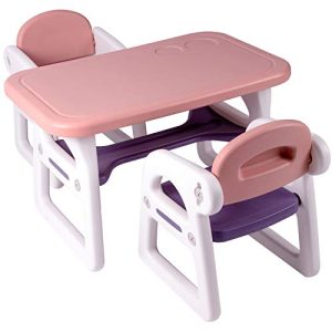 TinyGeeks Kids Table & Chairs - Safe Activity Set