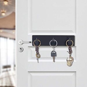 soclim Key Holder (3 Hooks) – Self Adhesive Matte Black