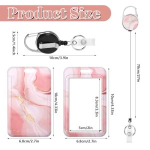 BESARME 2-Pack Heavy Duty Retractable Badge Holders