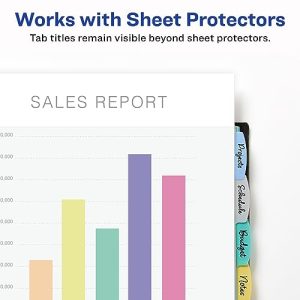 Avery Write & Erase Pocket Dividers – 8-Tab Set