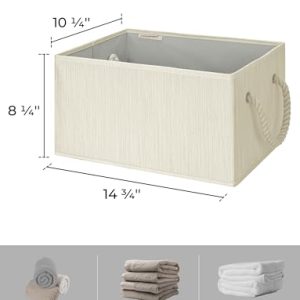StorageWorks 3-Pack Large Foldable Fabric Storage Bins