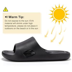 Aoowoll Unisex Shower & Pool Slippers with Holes