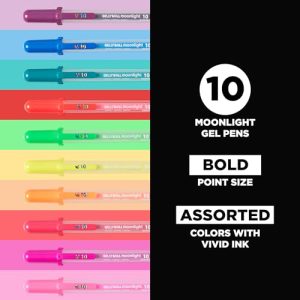 SAKURA Gelly Roll Moonlight 10 Gel Pens – Bold Assorted