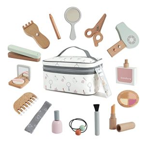 Nunukids Wooden Pretend Makeup Toy Set for Girls – 16PC