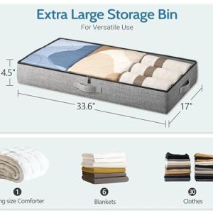 TidyCorner 2-Pack Low Profile Under Bed Storage Bins
