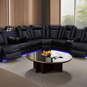 Ainehome Power Reclining Sectional Sofa Set - USB & Storage