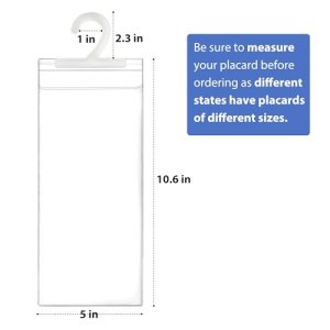LotFancy Handicap Placard Holder – Ultra Transparent (2-Pack)