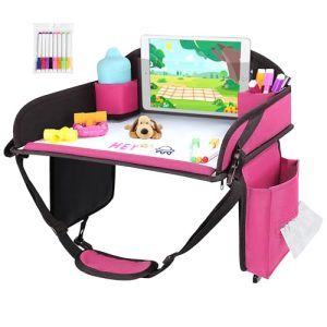 WENRENER Kids Car Seat Travel Tray - Pink Drawing Kit