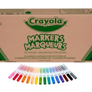 Crayola Broad Line Markers Classpack – 256 Count Bulk Set