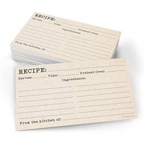 321Done 3x5 Rustic Recipe Cards - 50 Pack