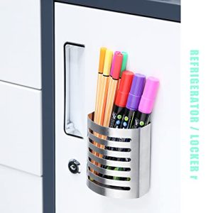 Magnetic Pen & Pencil Holder – Stainless Steel Organizer