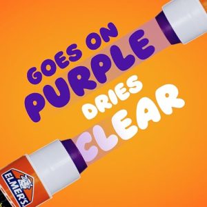 Elmer’s Jumbo Disappearing Purple Glue Sticks – 3 Pack