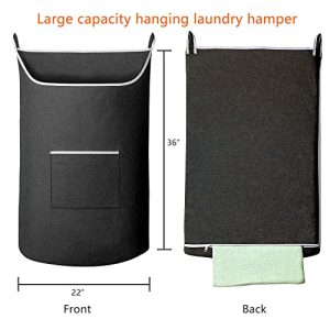 SAVERHO XL Black Door Hanging Laundry Hamper Bag