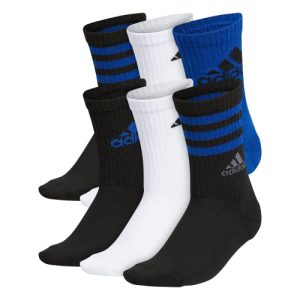 Adidas Kids Athletic Cushioned Crew Socks - 6 Pairs