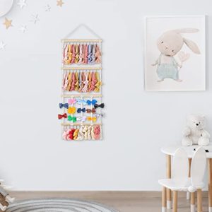 Dahey Macrame Headband Holder & Bow Hanger – Boho Decor