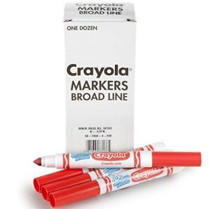 Crayola 12ct Bulk Red Broad Line Washable Markers