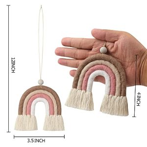 Macrame Rainbow Diffuser Charm – Boho Car & Home Decor