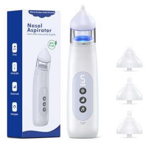 Pudult Electric Nasal Aspirator – 5 Suction, Music & Light