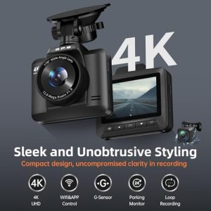 Ecomoment 4K+1080P Dual Dash Cam with WiFi & GPS