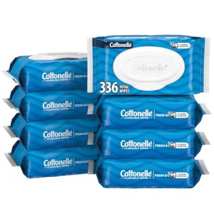 Cottonelle Fresh Feel Flushable Wipes – 8 Pack (336 Wipes)